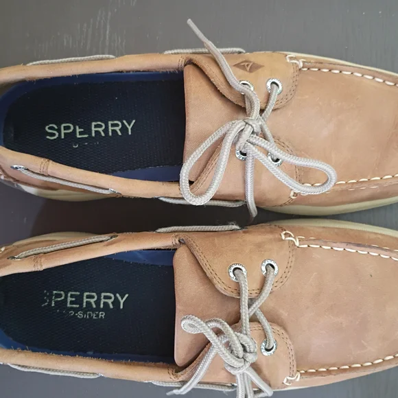 Sperry Men's Brown Suede Boat Shoes Like NEW Size 10 Medium - Picture 3 of 7